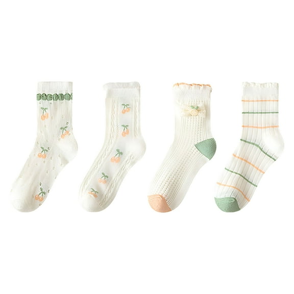 TELOLY Medias Para Bebes 0-3 Preemie Socks Baby Girl Baby Items Children's Socks Cute New Comfortable, Green, S