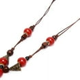 thumbnail image 3 of Boho Ceramic Statement Necklaces Woman Long Wood Sweater Chain Pendant Jewelry, 3 of 7