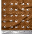 thumbnail image 1 of Soimoi Brown Cotton Voile Fabric Cat & Moon Star Decor Fabric Printed BTY 56 Inch Wide, 1 of 3