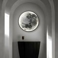 thumbnail image 5 of Aplique de pared interior Lámpara de pared LED moderna 15W Diseño circular 6500K Negro Dormitorio Sala de estar 24 CM, 5 of 5