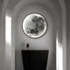 thumbnail image 5 of Aplique de pared interior Lámpara de pared LED moderna 15W Diseño circular 6500K Negro Dormitorio Sala de estar 24 CM, 5 of 5