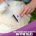 thumbnail image 5 of POODLIE Pet Grooming Dematter and Shedding Comb Tool, Twin-Blade Undercoat Rake for Cats and Dogs with Medium and Long Hair, Gentle on Pets with Sensitive Skin, Comfortable to Use Ergonomic Handles, 5 of 5