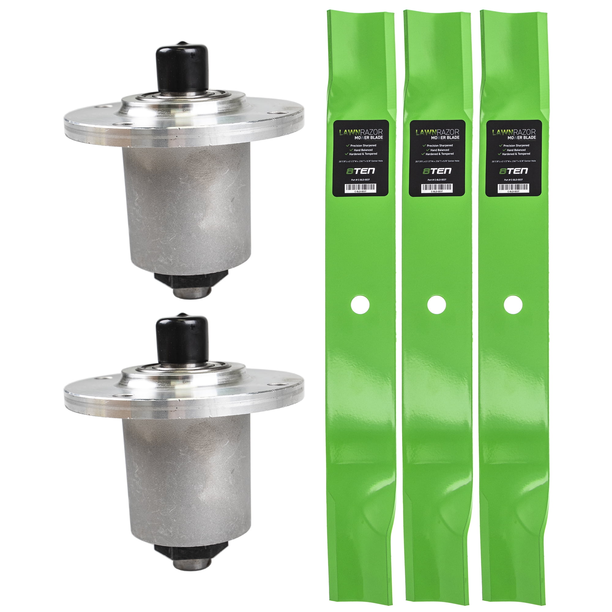 8TEN Deck Blade Spindle Kit Set Combo For Bobcat 61 Inch BZT2000 ZT200