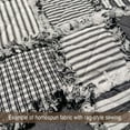 thumbnail image 4 of Black & White Assorted Homespun Plaid Gingham Homespun Cotton Fabric Bundle - Set of 4 Fat Quarters by JCS, 4 of 4