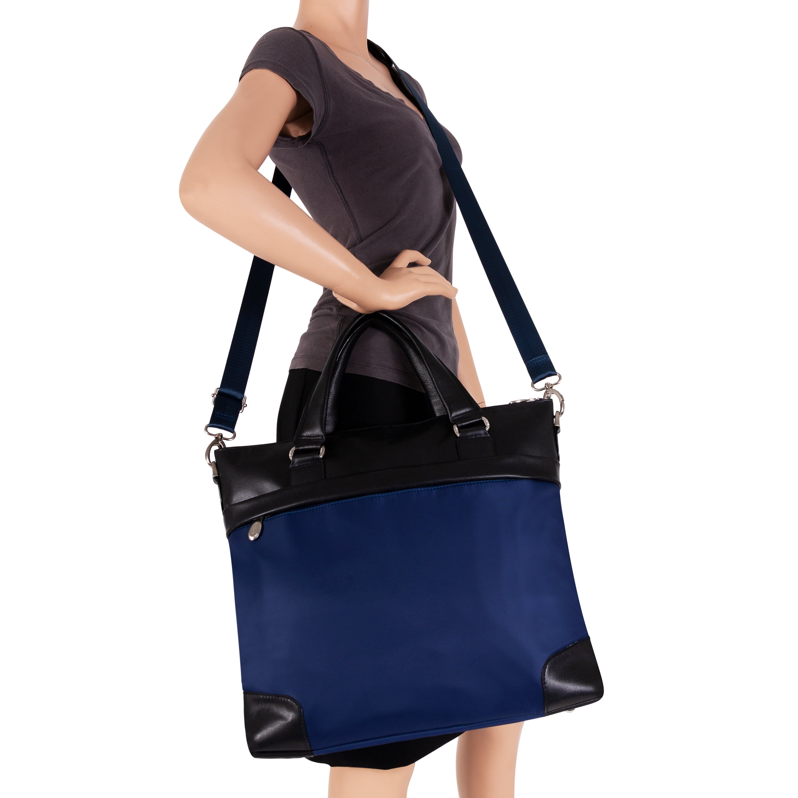 N Series | EASTWARD | 17" Nylon Slim Laptop Briefcase - Navy