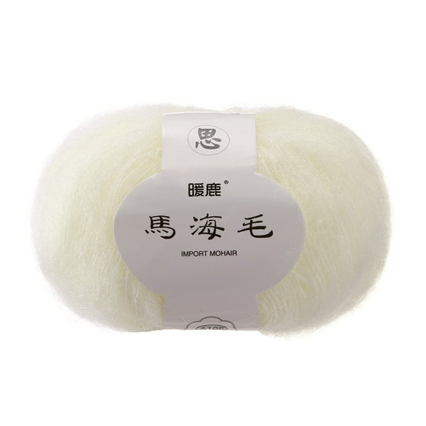 Fiudx Hilo de Mohair Suave, Hilo Premium para Tejer a Crochet, Tacto Suave para Bufandas, Chal, Gorros, Proyectos de Bricolaje para Todas Las Edades, Lavable a Mano, Madeja de 25 G, 41 Colores Dispon