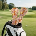 thumbnail image 3 of Yuyamidu Hippie Flowers Golf Club Head Cover Floral Golf Head Covers for Hybrid Fairway Driver, Waterproof PU Leather, 3 of 7