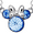 Aqua Blue, variant on Minnie Mouse Crystal Birthstone Silver Plated Necklace (More Colors)