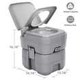 thumbnail image 6 of DEXTRUS 5.3 Gallon Portable Toilet, Travel Camping RV Potty, RV Toilet with Detachable Waste Tank, Press Flush Pump for Camping, Boating, Hiking, Trips, 6 of 7