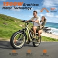 thumbnail image 3 of Helokeep 26PK Electric Mountain Bike for Adults, 26" Fat Tire, 750W Motor, 48V 15.6Ah, UL2849 Certified Off-Road E-Bike, 3 of 10