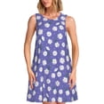 thumbnail image 1 of Fotbe Daisies Flowers Vestido de Verano sin Mangas para Mujer – Vestido Midi Línea A, Estilo Camiseta Floral, Vestido Playero Casual y Fluido, 1 of 7