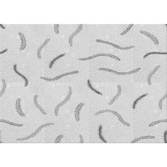 Ahgly Company Indoor Rectangle Patterned Gray Cloud Gray Area Rugs, 8' x 10'