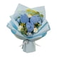 thumbnail image 3 of Ramo de flores de ganchillo, flores de punto, decoración, regalo, centro de mesa, flores artificiales Azul, 3 of 9