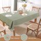 thumbnail image 5 of Mantel de 90x150cm con flecos, mantel rectangular para mesa de comedor y mesa de café, mantel de lino, decoración con borlas, verde, 5 of 6