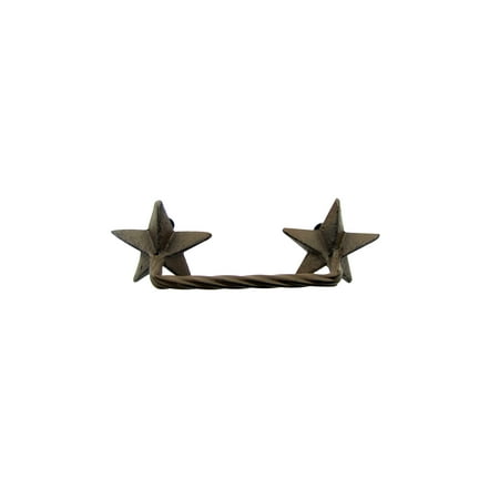 Cast Iron Western Star Drawer Handle Cabinet Pull Rustic Style