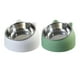 thumbnail image 1 of 2 cuencos para perros y gatos con elevación de 15 degree para beber, inclinados y elevados, para perros pequeños y medianos. Blanco verde, 1 of 9