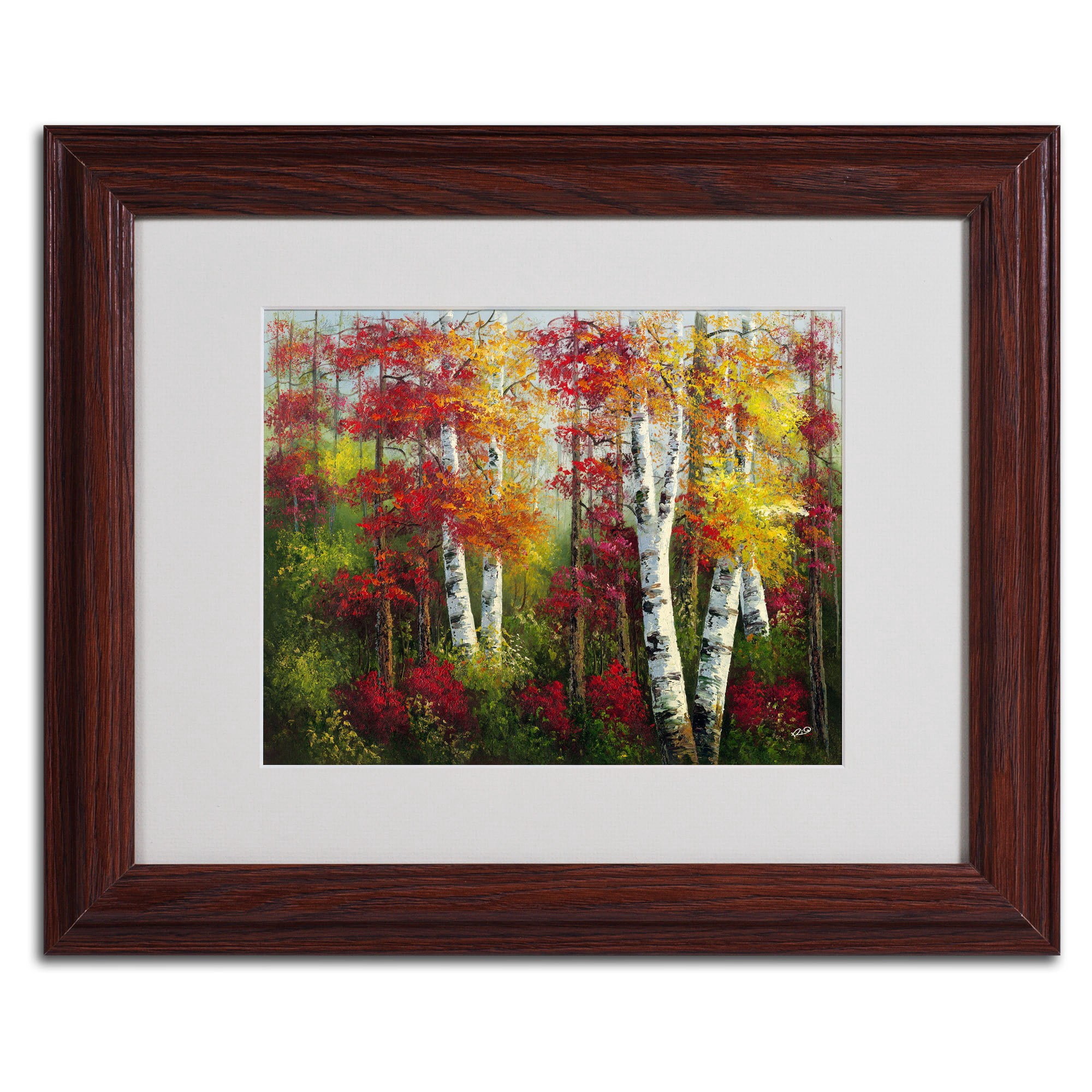 Trademark Fine Art "Indian Summer" Canvas Art by Rio, Wood Frame