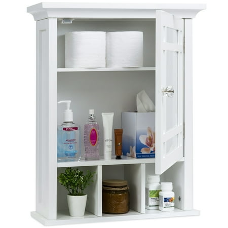 Inset Medicine Cabinet Mirror Best Choice Products Home Bathroom Vanity Mirror Wall Organizational Storage Medicine Cabinet, White ()