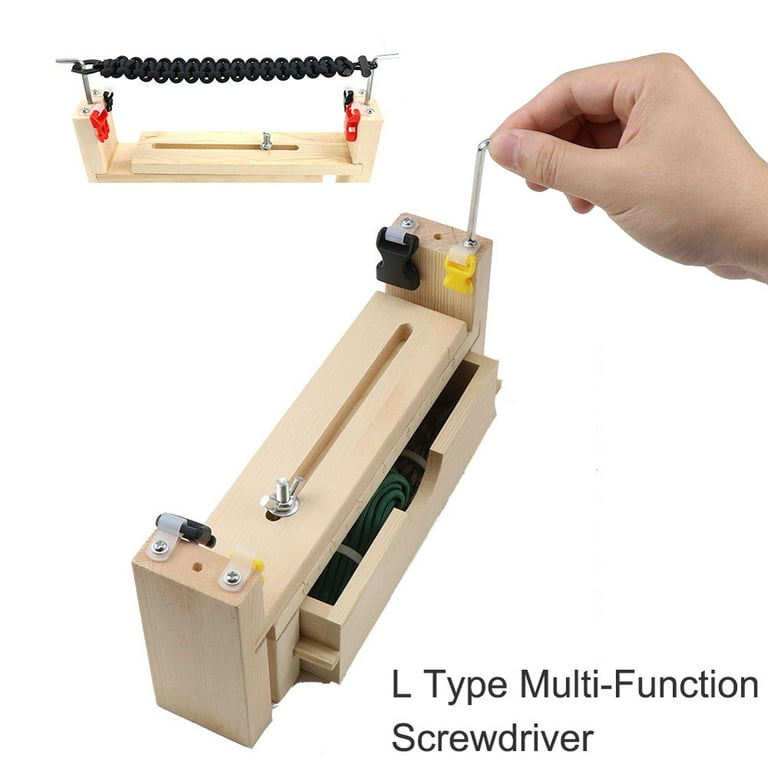 Adjustable Jig Bracelet Maker Wooden Frame Paracord Jig Bracelet Kit With 2  Paracord And 4 Buckles