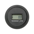 Tach Hour Meter LCD Display Round High Accuracy RPM Hour Gauge for