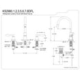 thumbnail image 3 of Kingston Brass KS2985DFL NuFrench Widespread Bathroom Faucet with Brass Pop-Up, Oil Rubbed Bronze, 3 of 3