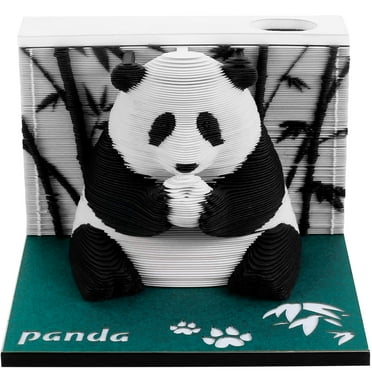 FUYGRCJ 3D Desk Calendar 2024 Calendar Creative Panda Calendar Memo Pad Tear-Away 3D Art Calendar DIY 3D Memo Pad Paper Carving Art for Home Office Desktop Decoration Gift