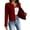 (NEW13)Red, variant on Thousandth Women's Cropped Blazer Open Front Collarless Long Sleeve Business Coats Casual Work Office Lightweight Dressy Suit Jacket