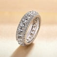 thumbnail image 2 of Bow Jewel Brilliant 1.5 Ct Round Cut Diamond Rings for Her - Silver 14k White Gold over Ring - Full Eternity Diamond Rings for Women's - Forever Diamond Ring for Women's - Bridal Rings for Women's, 2 of 10