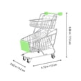thumbnail image 2 of Small Shopping Cart Miniature Supermarket Shopping Cart Double Layer Trolley Toy, 2 of 2