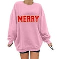 thumbnail image 2 of 2024 Women's Round Neck Long Sleeve Pullover Bow Ribbon Printed Hoodless Sweatshirt Autumn Winter Fashion Casual Tops, 2 of 2
