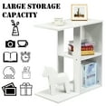 thumbnail image 6 of Costway 3-tier Side Table W/Storage Shelf Space-saving Nightstand White, 6 of 11