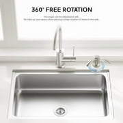 SAMODRA Soap Dispenser for Kitchen Sink Counter Dispenser 13 oz Bottle Built in Refill from The Top (Brushed Nickel)