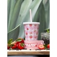 thumbnail image 4 of Strawberry Shortcake Berry Good Times Pink Plastic Cup With Lid and Straw, 4 of 4