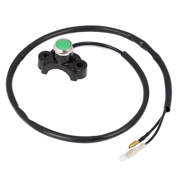 Motocicleta Claxon Interruptor Momentáneo Botón con Conectores Verde