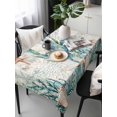 thumbnail image 6 of Teal Coastal Crab Table Cloth, Vintage Summer Beach Nautical Coral Waterproof Tablecloth for Rectangle Tables, Reusable Washable Fabric Table Cover for Restaurant Kitchen Dining Tables 54"x108", 6 of 6