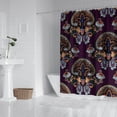 thumbnail image 2 of 84x72 Inch Chic Paisley Pattern Shower Curtain Vintage Floral Ethnic Design Waterproof Quick Dry Machine Washable, 2 of 4