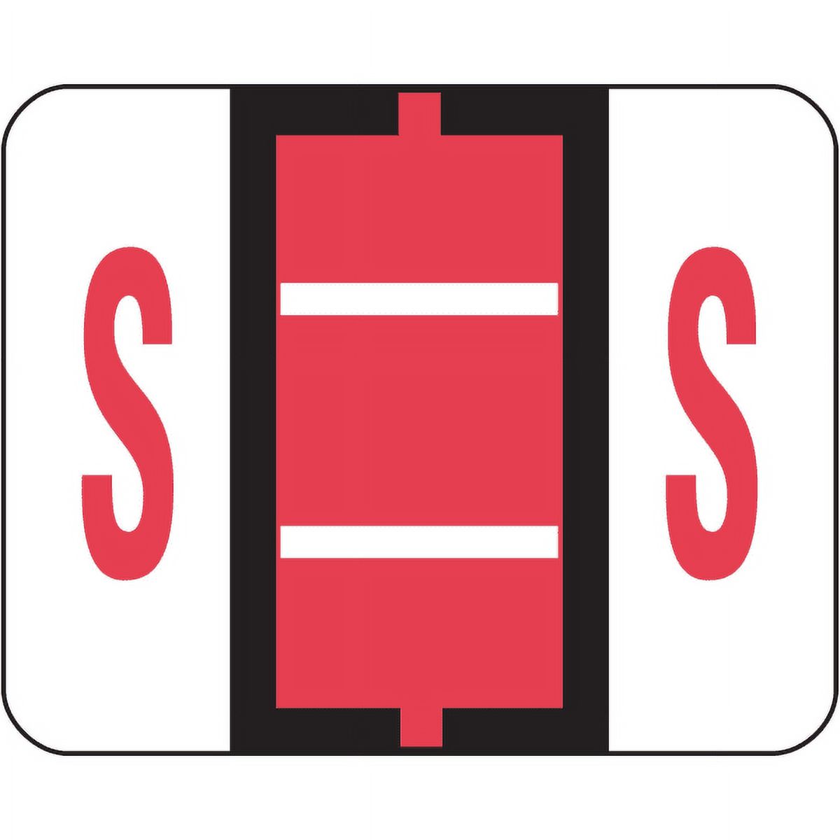 Smead 67089 A-Z Color-Coded Bar-Style End Tab Labels, Letter S, Pink, 500/Roll - image 3 of 3