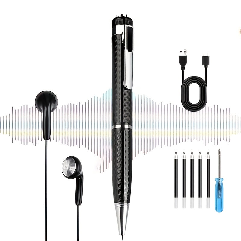 Intelligent Recording Pen 64GB Noise Cancelling USB MP3 Player Recorder 32GB Voice Control Portable Professional Recording Equipment