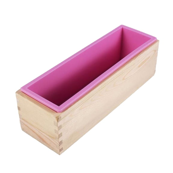 Barra de jabón rectangular flexible con - para principiantes para jabones, tostadas, pan Rosa b