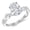 Platinum, variant on 14K White Gold 1.13Carat LAB GROWN IGI CERTIFIED Twisting Infinity & Split Shank Pave Set Oval Cut Engagement Ring (D-E Color VS1-VS2 Clarity 1 Ct Center), H#75 S#7 5465W.104