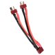 thumbnail image 2 of T Plug Lipo RC Battery Pack Parallel Adapter Connector 1 Female to 2 Male 14AWG Cable, 2 of 4