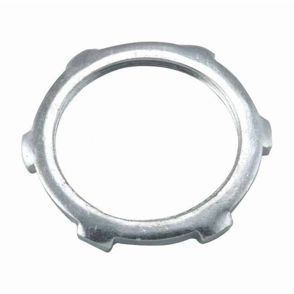 Raco IMC Locknut, 1 in, Threaded, Steel, Plain, Gray 1194