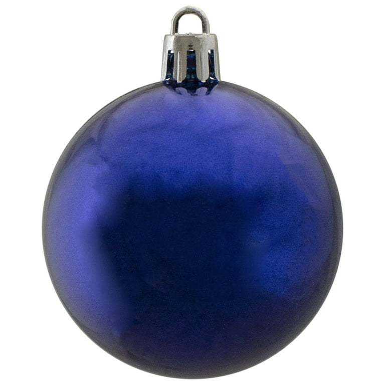 Northlight Royal Blue Christmas Ball Ornaments - 32 Pack 3.25 Inch Shatterproof Matte Finish