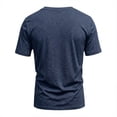 thumbnail image 4 of V Neck T Shirts for Men Short Sleeve Breathable Lightweight T-Shirt Summer Fashion Casual Pure Color Classic Fit T Shirt Dark Blue L, 4 of 4