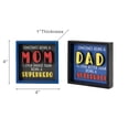 thumbnail image 3 of Wood Shadow Block Superhero Dad/Mom Asstd - Set of 2, 3 of 3