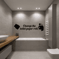 thumbnail image 2 of Change The Toilet Paper Roll - Bathroom Rules Toilet Rules Vinyl Wall Art Sticker Decal Home Bathroom Rest Room Comfort Room Signage Ladies Gentlemen Toilet Room Wall Design Reminder Size (4x10 inch), 2 of 3