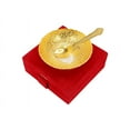 thumbnail image 6 of GoldGiftIdeas 4 Inch Gold-Silver Plated Peacock Serving Bowl, Brass Bowl for Gift, Return Gifts for Baby Shower, Decorative Bowl with Spoon (Pack of 10), 6 of 6