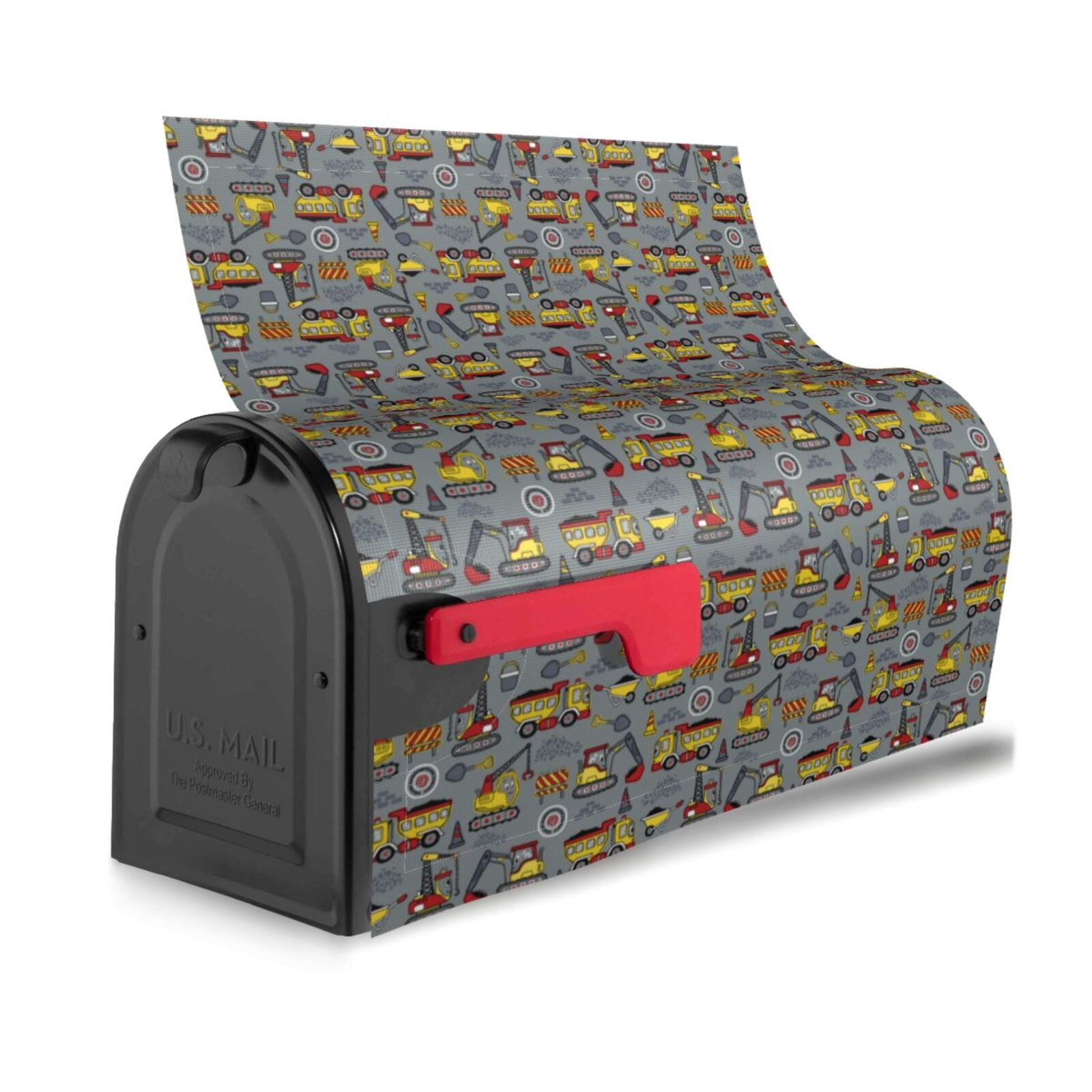 Xecao Modern Excavator for Mailbox Cover with Magnetic Strips, Waterproof and Sunscreen, Adds a Decorative Touch to Your Garden Yard.
