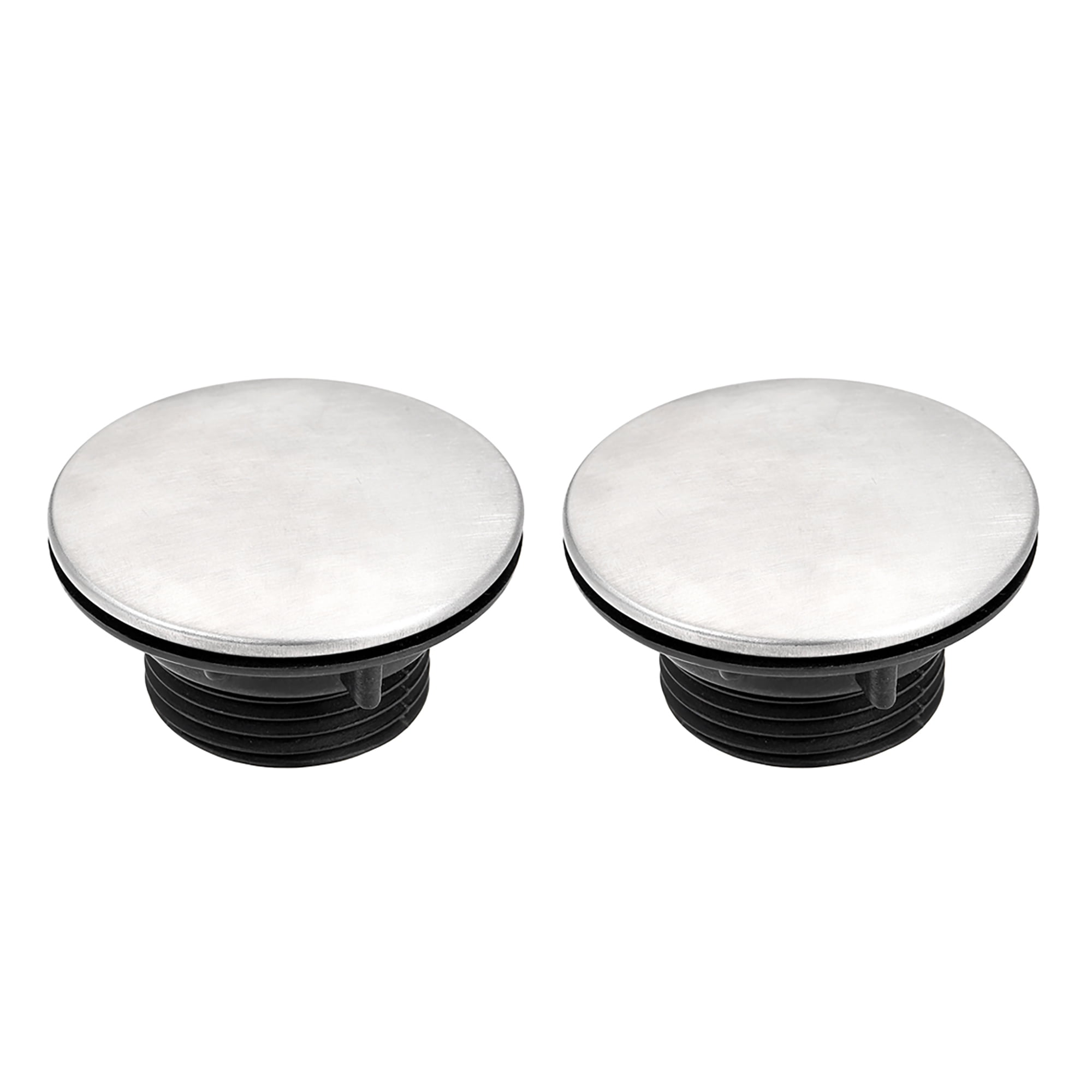 Uxcell Faucet Hole Covers Metal Nickel Plated, Plastic 1.8' x 0.94'  for 1.2'-1.6' Hole Silver 2pcs