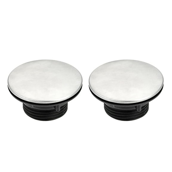 Uxcell Faucet Hole Covers Metal Nickel Plated, Plastic 1.8" x 0.94"  for 1.2"-1.6" Hole Silver 2pcs